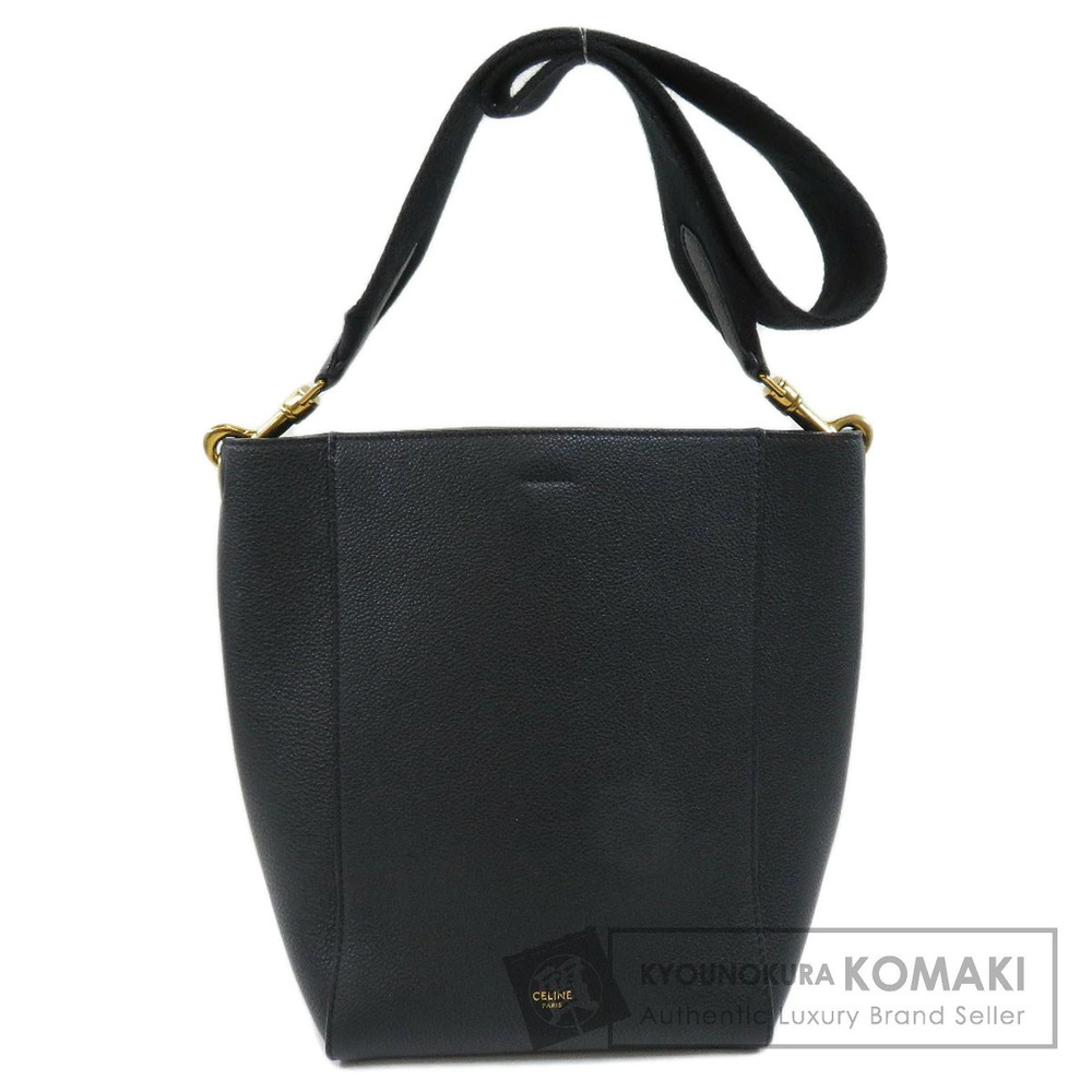 Celine Sangle Bucket Shoulder Bag Leather